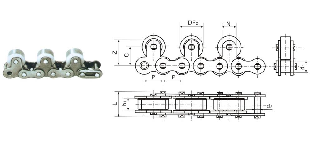 不锈钢顶滚轮输送链 Stainless steel top roller conveyor chain-2.jpg